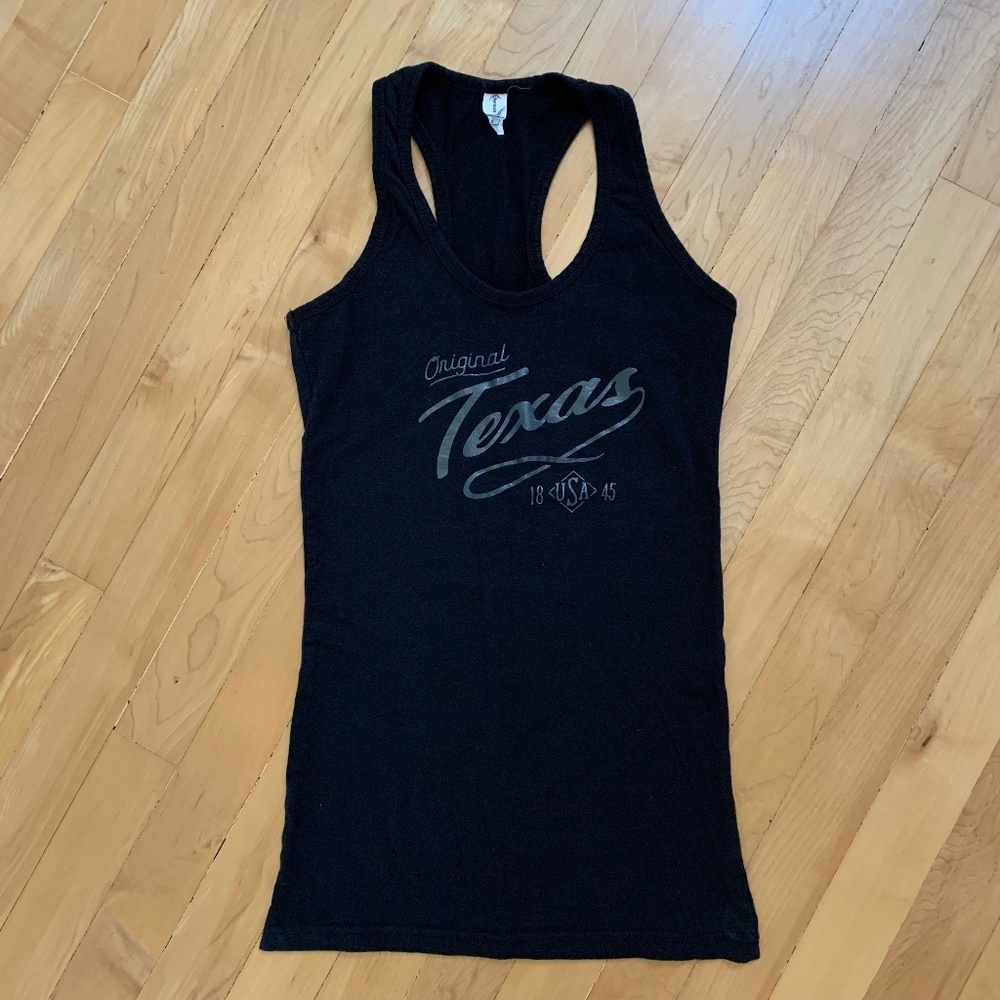Original Texas Racerback Black Tank Top Small Country Western